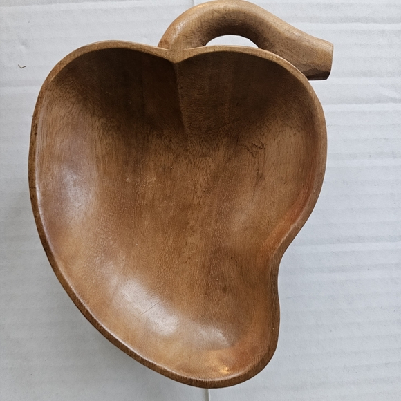 Vintage wooden pepper shape salad bowl set 11 pieces carved MCM - Picture 2 of 16